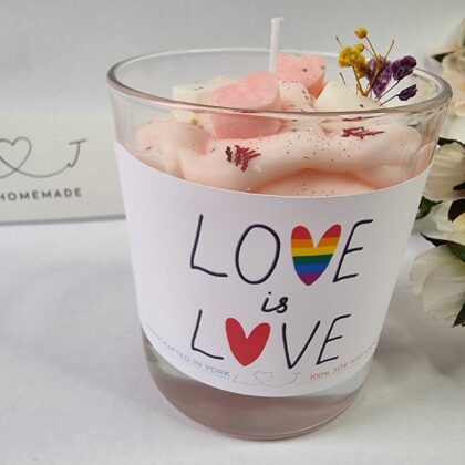 Love is Love Valentines Day Gift Candle L J Homemade